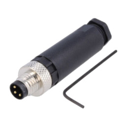 Conector: M8; tată; PIN: 3; pe cablu; mufă; 3A; IP67; 60V