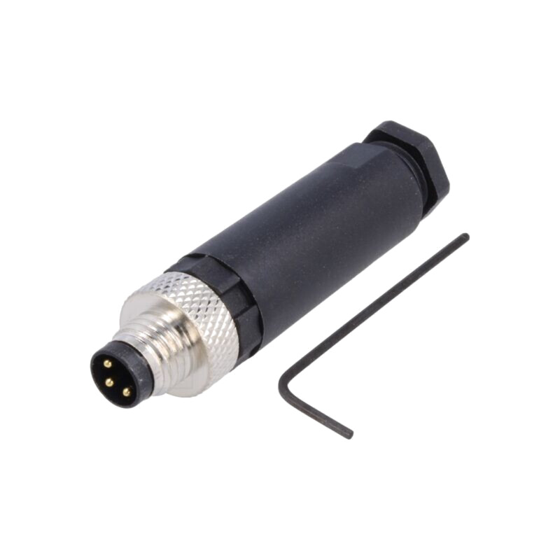 Conector: M8; tată; PIN: 3; pe cablu; mufă; 3A; IP67; 60V