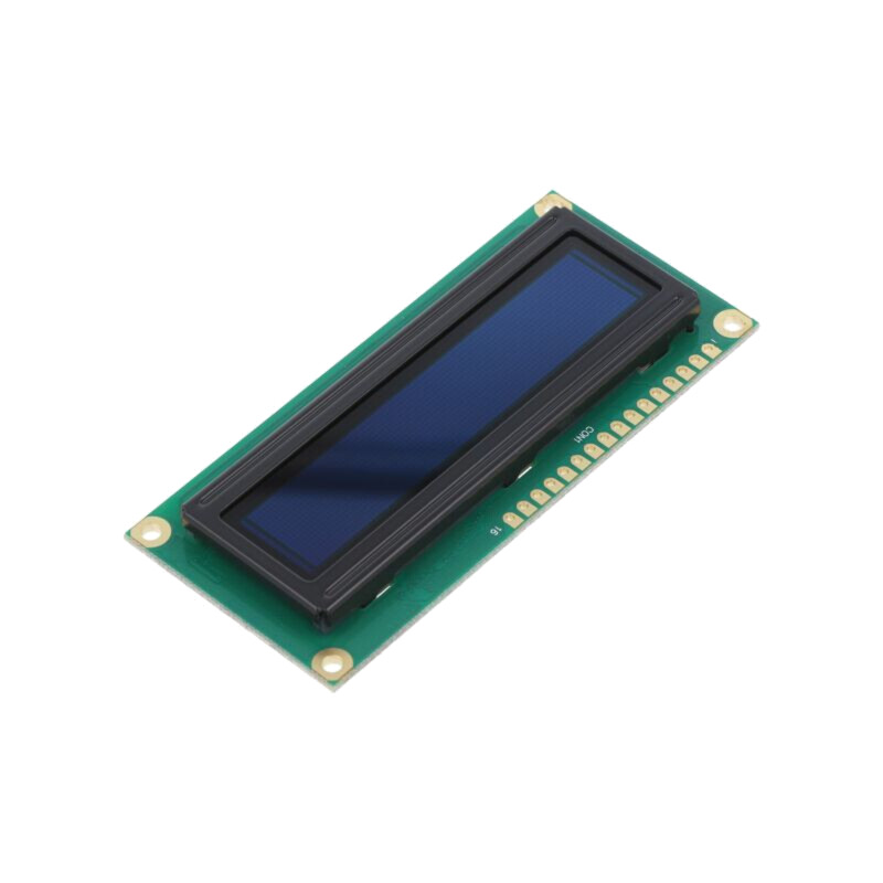 Afişaj: OLED; alfanumerice; 16x1; Dim: 80x36x10mm; verde; PIN: 16