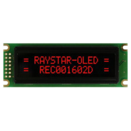 Afişaj: OLED; alfanumerice; 16x2; Dim: 85x30x10mm; roşie; PIN: 14