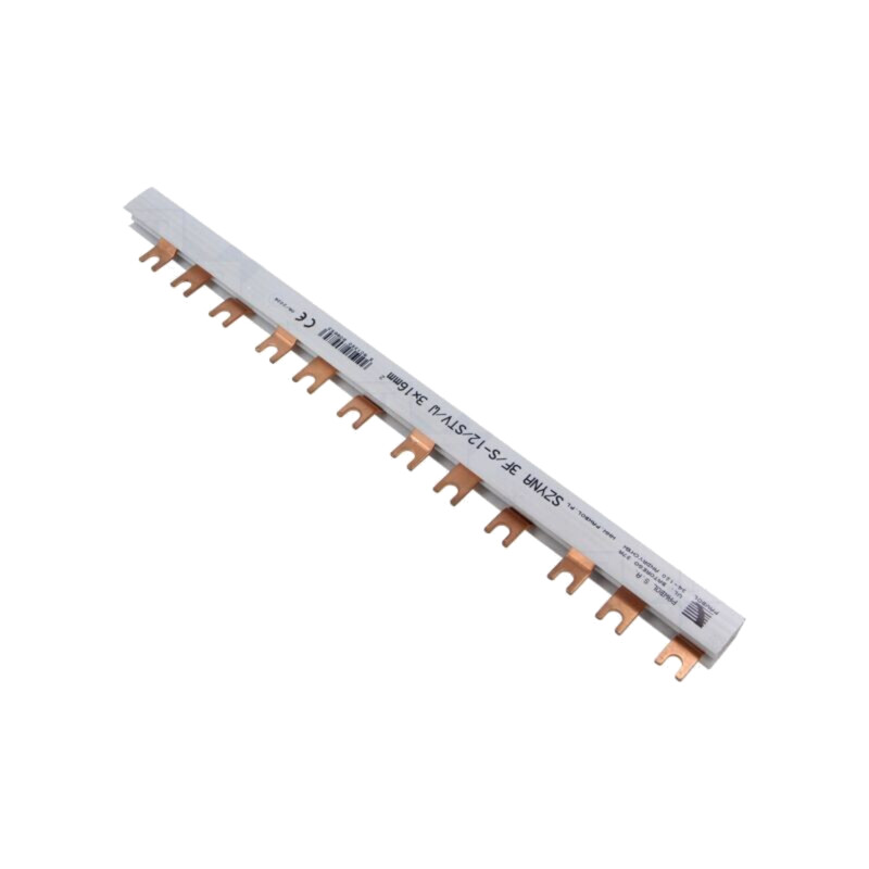 Bară colectoare; 16mm2; Poli: 3; Unom: 400V; tip pieptene; L: 210mm