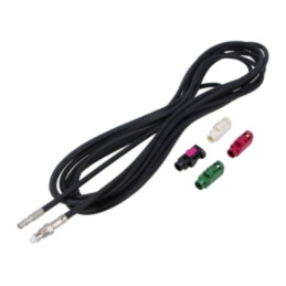 Cable; Fakra socket,FME socket; black; straight; 5m