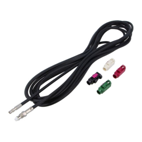 Cable; Fakra socket,FME socket; black; straight; 5m