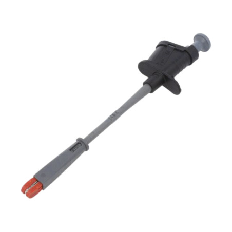 Clips de măsurare; crocodil; 6A; neagră; Placare: nichelat; 4mm