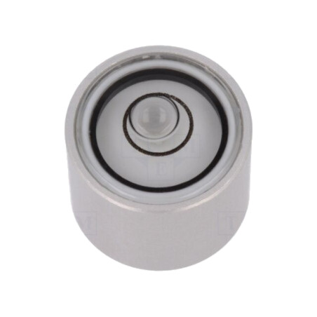 Nivelă; H: 13mm; aluminiu; Corp: natural; bull's eye levels; Ø: 17mm