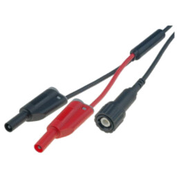 Cablu de măsurare; BNC mufă,mufă banană 4mm x2; Lung: 1m; neagră
