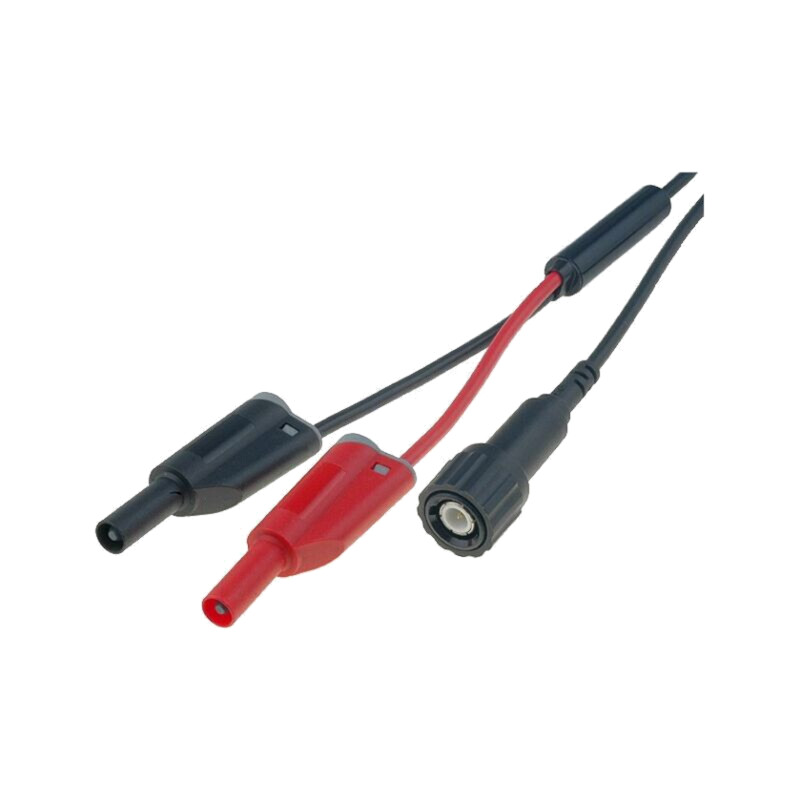 Cablu de măsurare; BNC mufă,mufă banană 4mm x2; Lung: 1m; neagră