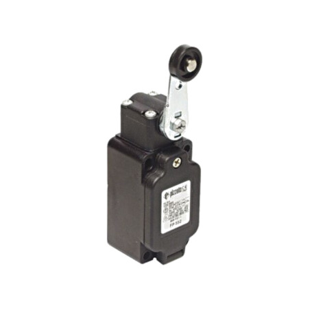 Limitator cursă; manetă R 49mm, rolă din plastic Ø20mm; 10A
