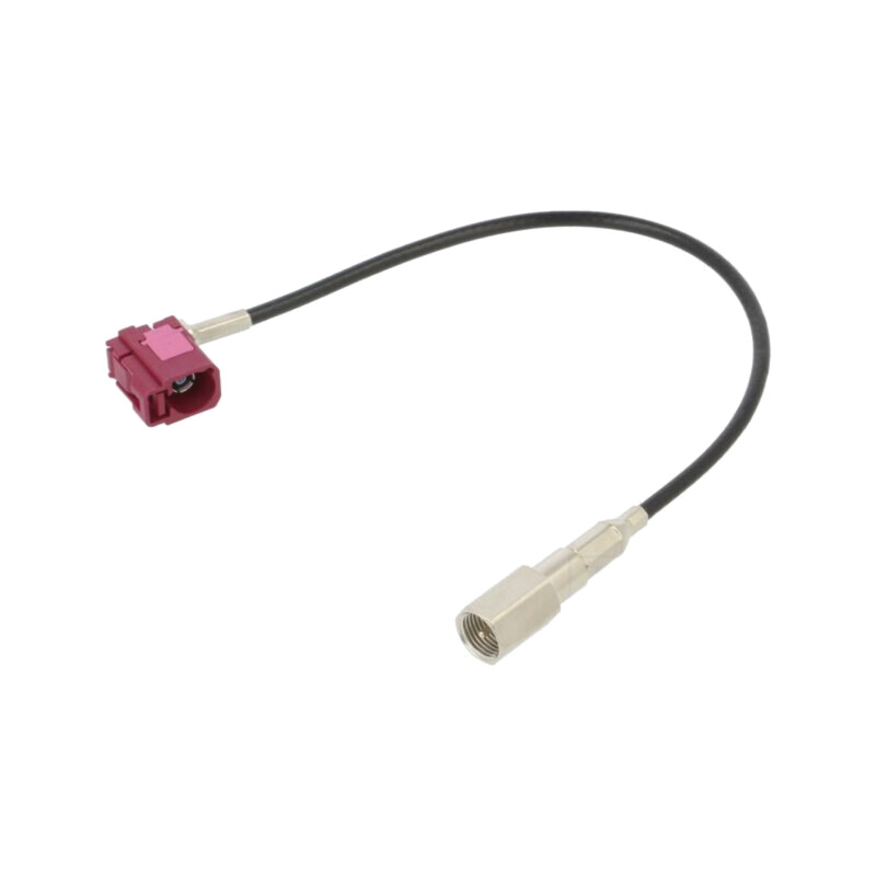 Cable; F plug angular,FME plug; black; angled,straight; 0.2m
