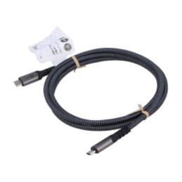 Cablu; USB 4.0; USB C mufă,din ambele părţi; 1,5m; negru,gri
