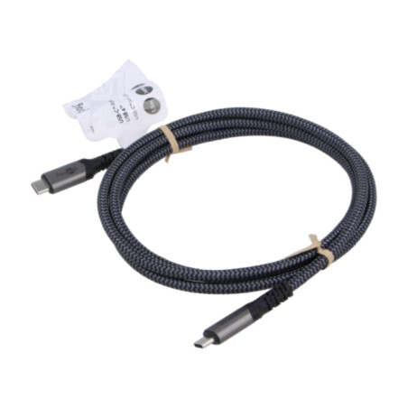 Cablu; USB 4.0; USB C mufă,din ambele părţi; 1,5m; negru,gri