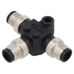 Adaptor în T; M12 tată x3; cod A-DeviceNet / CANopen; PIN: 5