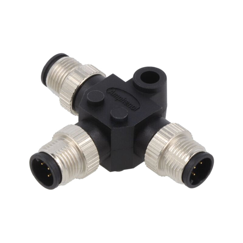 Adaptor în T; M12 tată x3; cod A-DeviceNet / CANopen; PIN: 5