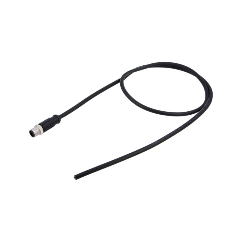 Conector: M12; mufă; tată; drept; Placare: aurit; cabluri; PIN: 5