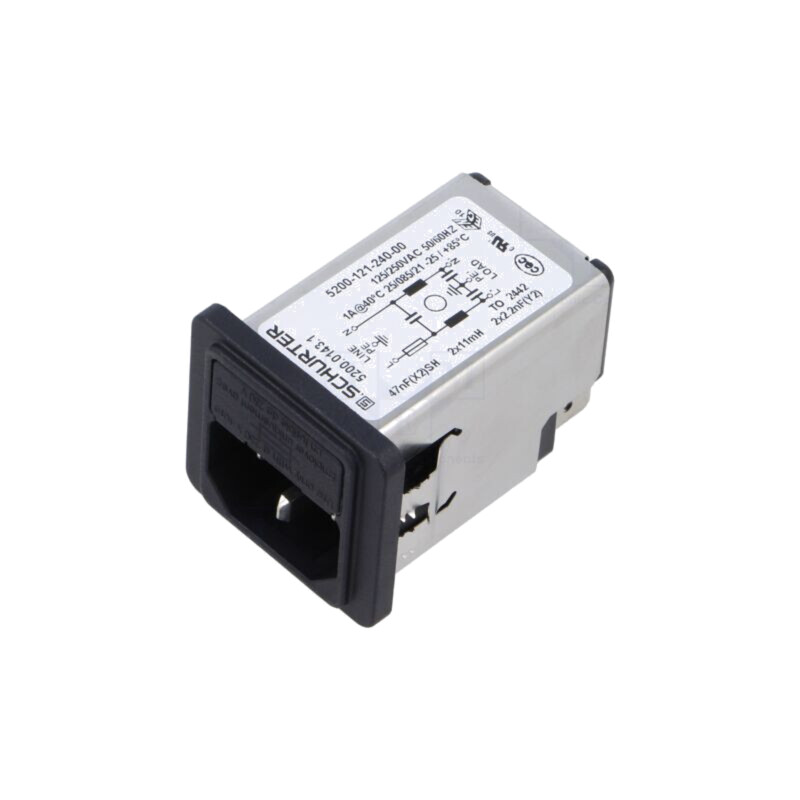 Conector: alimentare AC; soclu; tată; 1A; 250VAC; IEC 60320; 5200