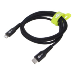 Cablu; USB 2.0; mufă Apple Lightning,USB C mufă; 1m; negru; 60W
