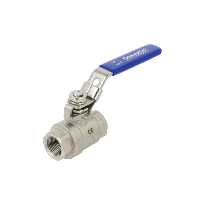 Supapă cu bilă; Oţel rezistent la acizi AISI 316; PTFE; L: 105mm