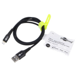 Cablu; USB 2.0; mufă Apple Lightning,USB A mufă; 1m; negru; 60W