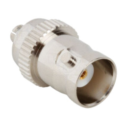 Adaptor; BNC mamă,MCX tată; Izolaţie: PTFE; 50Ω; alamă; 4GHz