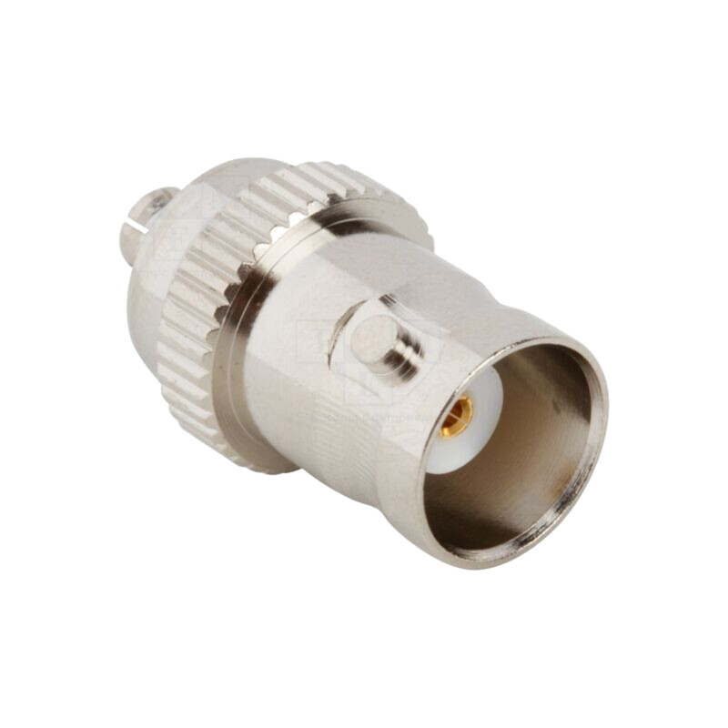 Adaptor; BNC mamă,MCX tată; Izolaţie: PTFE; 50Ω; alamă; 4GHz