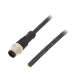 Cablu de conectare; M12; PIN: 5; drept; 2m; mufă; 60VAC; 4A; M12A