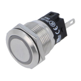 Lampă de control: LED; plată; verde; 24VDC; 24VAC; Ø19mm; 82