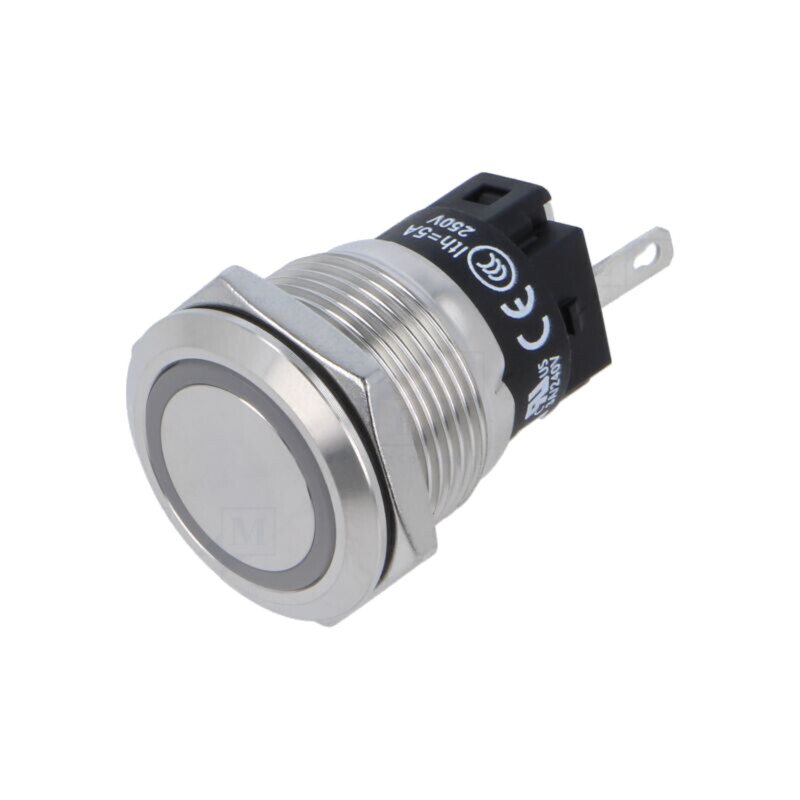 Lampă de control: LED; plată; verde; 24VDC; 24VAC; Ø19mm; 82