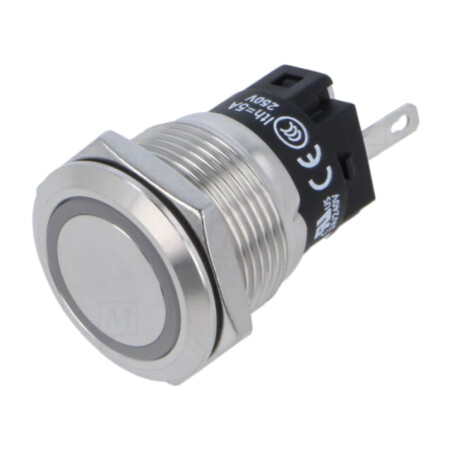 Lampă de control: LED; plată; verde; 24VDC; 24VAC; Ø19mm; 82