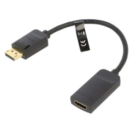 Adaptor; DisplayPort mufă,HDMI soclu; 0,15m; negru; neagră; ABS