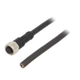 Cablu de conectare; M12; PIN: 8; drept; 1m; mufă; 30VAC; 2A; M12A