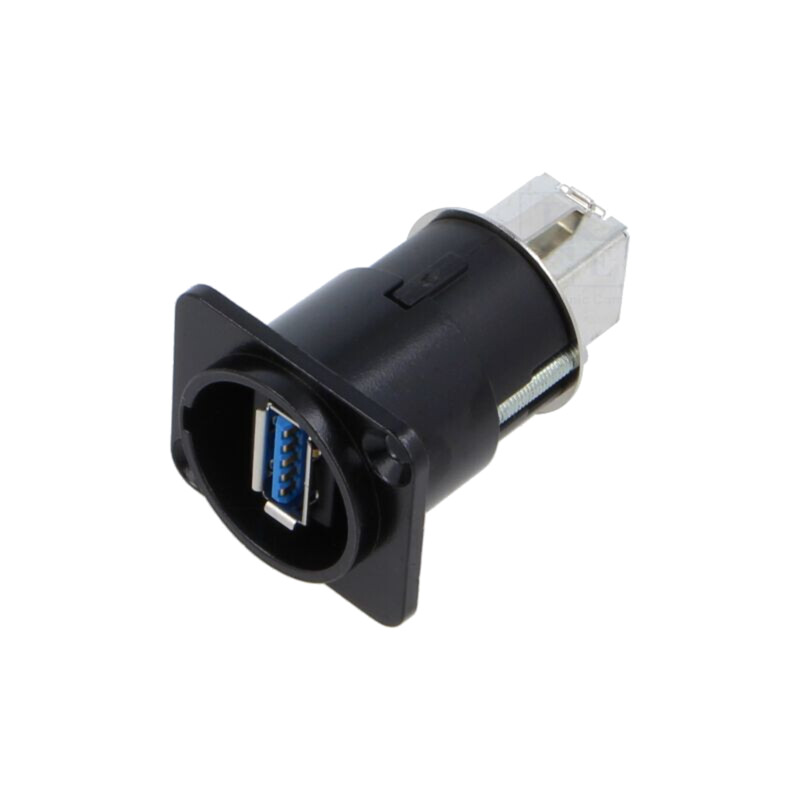 Adaptor; USB A soclu-faţă,USB B soclu-spate; FT; cu împământare