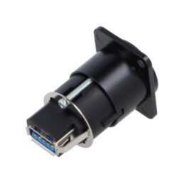 Adaptor; USB A soclu-spate,USB B soclu-faţă; FT; cu împământare