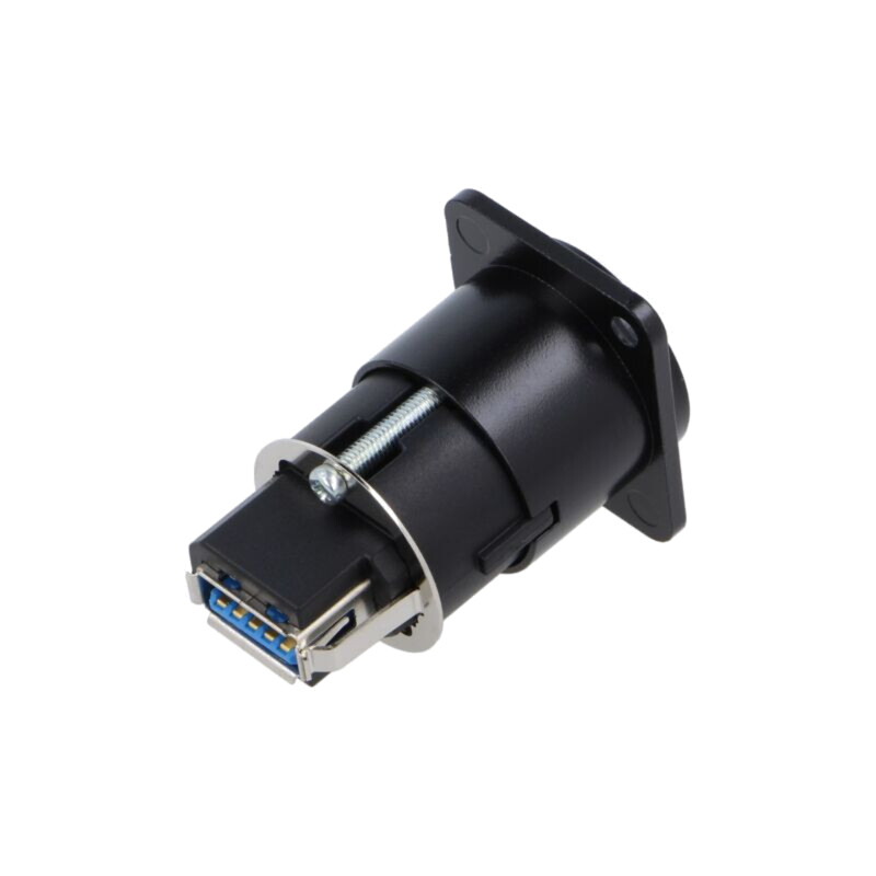 Adaptor; USB A soclu-spate,USB B soclu-faţă; FT; cu împământare
