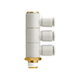 Racord push-in; filetate,în unghi de 90°; -1÷10bar; -5÷60°C