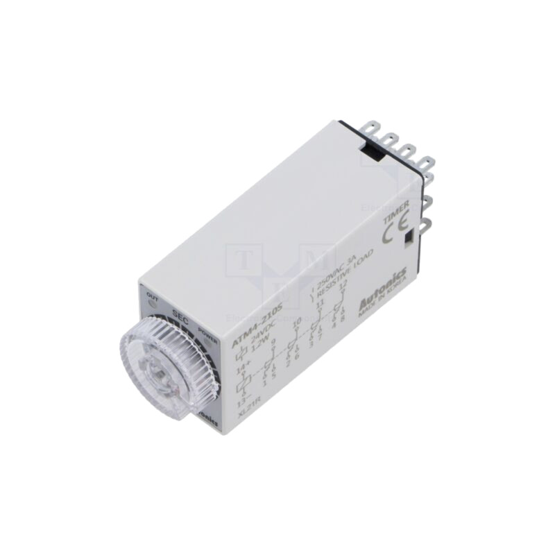 Timer; 1÷10s; 4PDT,releu; 250VAC/3A,24VDC/3A; Ualim: 24VDC; soclu Timer; 1÷10s; 4PDT,releu; 250VAC/3A,24VDC/3A; Ualim: 24VDC; soclu