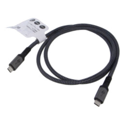 Cablu; USB 4.0; USB C mufă,din ambele părţi; 1m; negru,gri; PVC