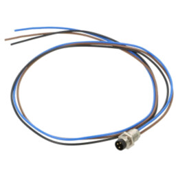 Connector: M8; male; PIN: 3; straight; for cable; plug; 4A; 60V