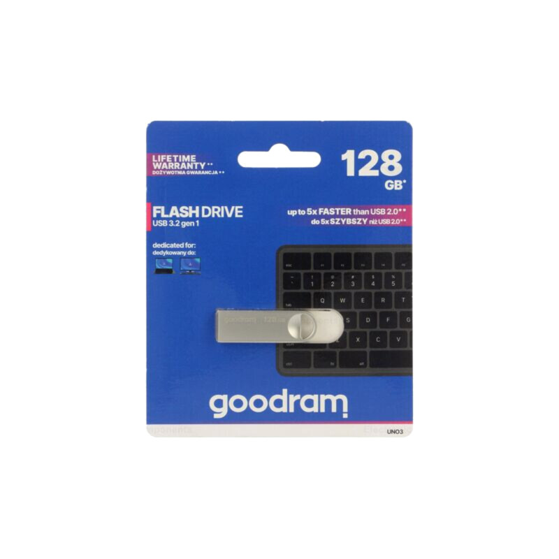 Pendrive; USB 3.2; 128GB; R: 60MB/s; W: 20MB/s; argintie; USB A
