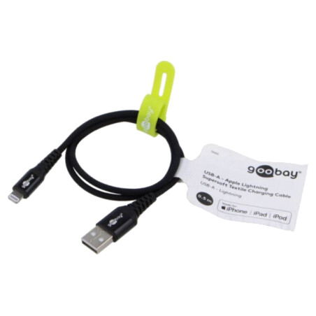 Cablu; USB 2.0; mufă Apple Lightning,USB A mufă; 0,5m; negru
