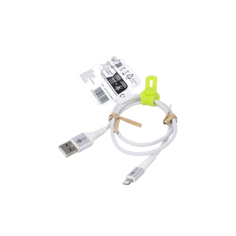 Cablu; USB 2.0; mufă Apple Lightning,USB A mufă; 0,5m; alb; 60W