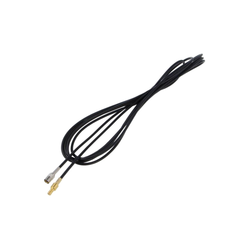 Cable; SMB socket,SMB plug; black; straight; 3m