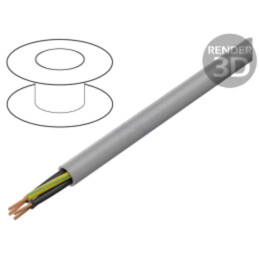 Cablu; JZ-500 HMH; 4G10mm2; neecranat; 300V,500V; Cu; litat; gri