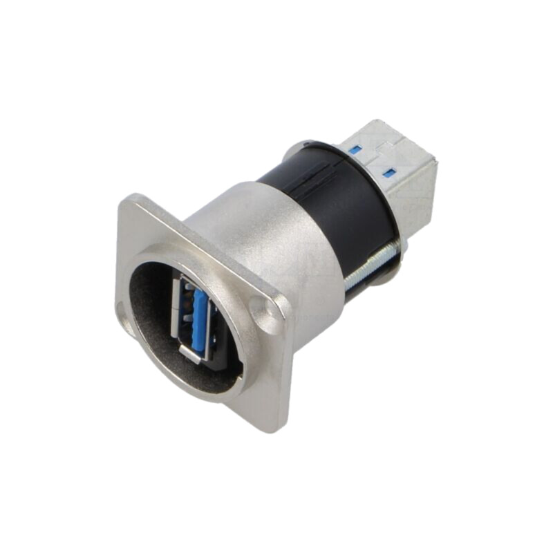 Adaptor; USB A soclu-faţă,USB B soclu-spate; FT; cu împământare Adaptor; USB A soclu-faţă,USB B soclu-spate; FT; cu împământare