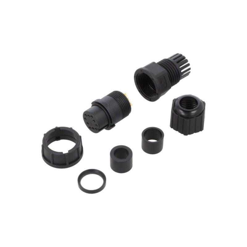Conector: circular; mufă; dimensiune C; mamă; PIN: 10; 5A; IP67