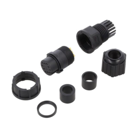 Conector: circular; mufă; dimensiune C; mamă; PIN: 10; 5A; IP67
