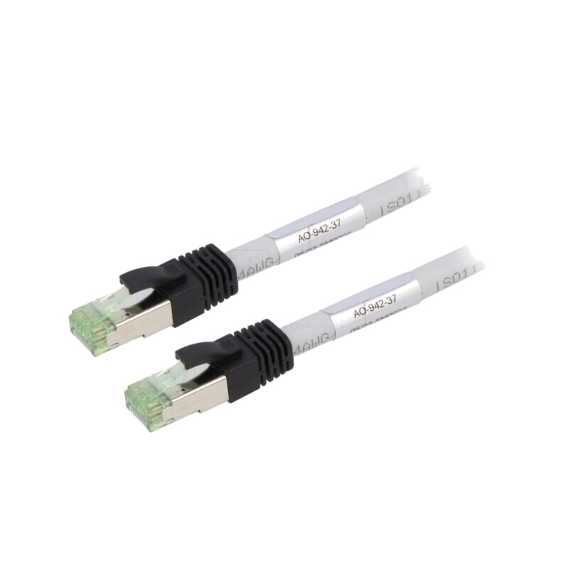 Patch cord; S/FTP; Cat 8; litat; Cu; LSZH; gri; 5m; 24AWG; Fire: 8 Patch cord; S/FTP; Cat 8; litat; Cu; LSZH; gri; 5m; 24AWG; Fire: 8