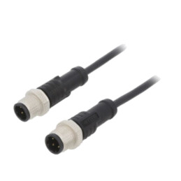 Cablu: pentru senzori/automatizări; PIN: 4; M12-M12; 1m; mufă; mufă