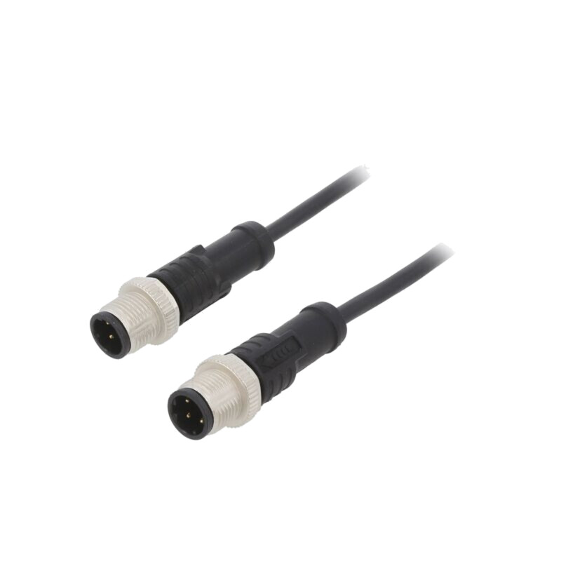 Cablu: pentru senzori/automatizări; PIN: 4; M12-M12; 1m; mufă; mufă