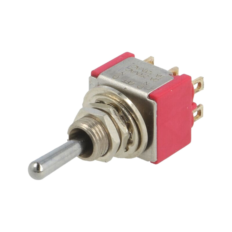 Comutator: basculant; Poz: 3; DP3T; ON-OFF-ON; 2A/250VAC; 5A/28VDC Comutator: basculant; Poz: 3; DP3T; ON-OFF-ON; 2A/250VAC; 5A/28VDC