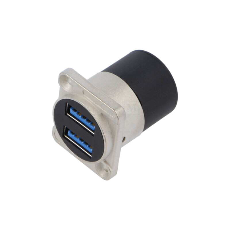 Adaptor; USB A soclu x2,din ambele părţi; USB 3.0; 19x24mm